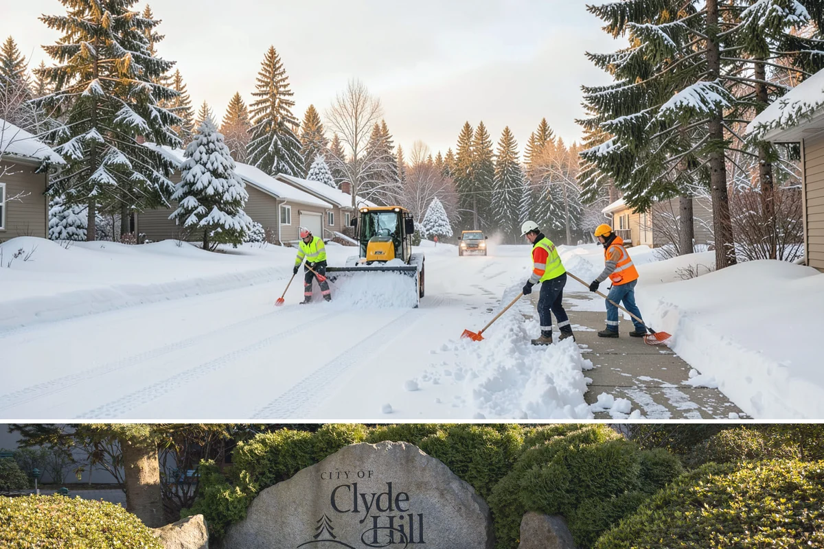 Bank Branch Snow Removal in Clyde Hill, King County, WA - Branch demand concentrates in December through February around short lowland cold snaps.