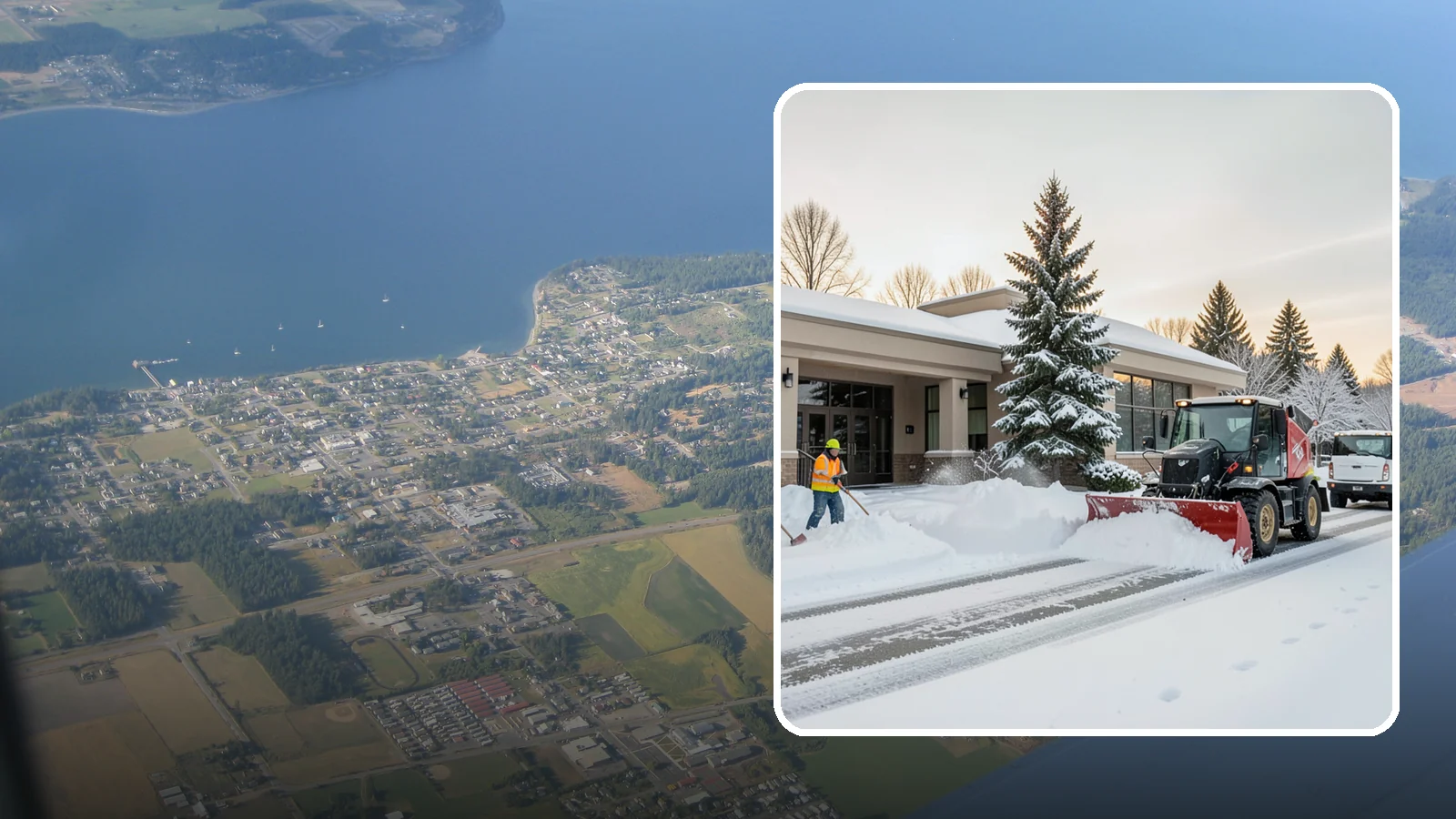 Bank Branch Snow Removal in Coupeville, Island County, WA - Keep your drive-through lanes, ATM approaches, and customer entrance clear so members can bank safely the moment a snow event...
