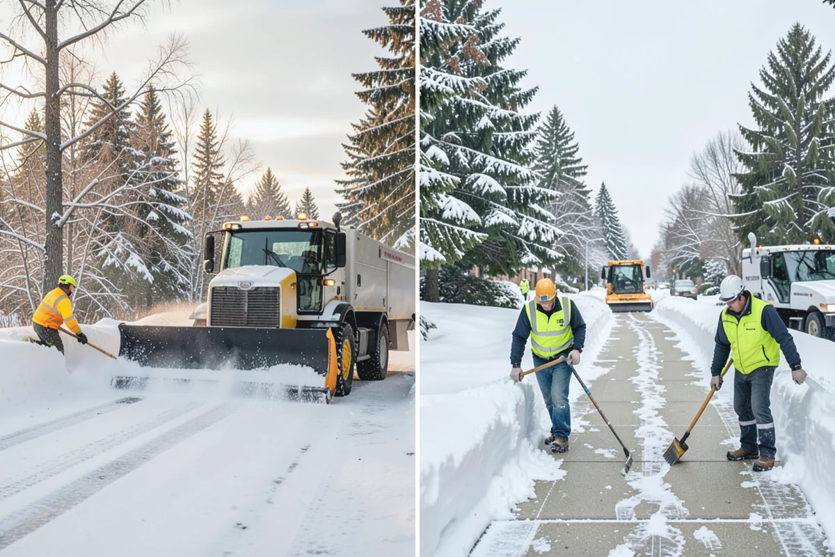 Bank Branch Snow Removal in Coupeville, Island County, WA - Identify drive-through lanes, ATM pads, and the entrance walk