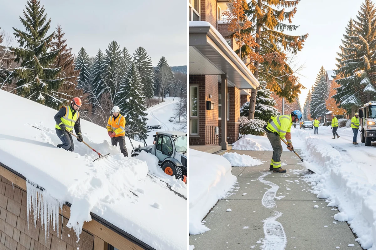 Bank Branch Snow Removal in Darrington, Snohomish County, WA - Identify drive-through lanes, ATM pads, and the entrance walk