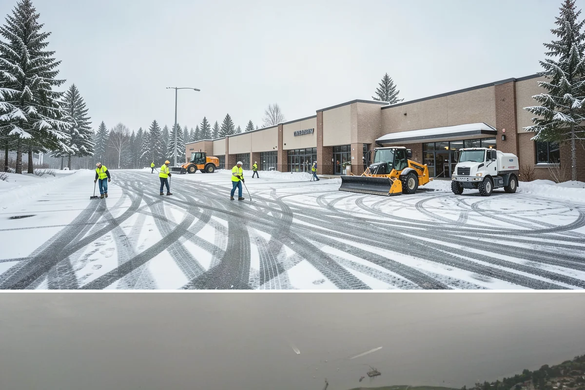 Bank Branch Snow Removal in Des Moines, King County, WA - Branch demand concentrates in December through February around short lowland cold snaps.