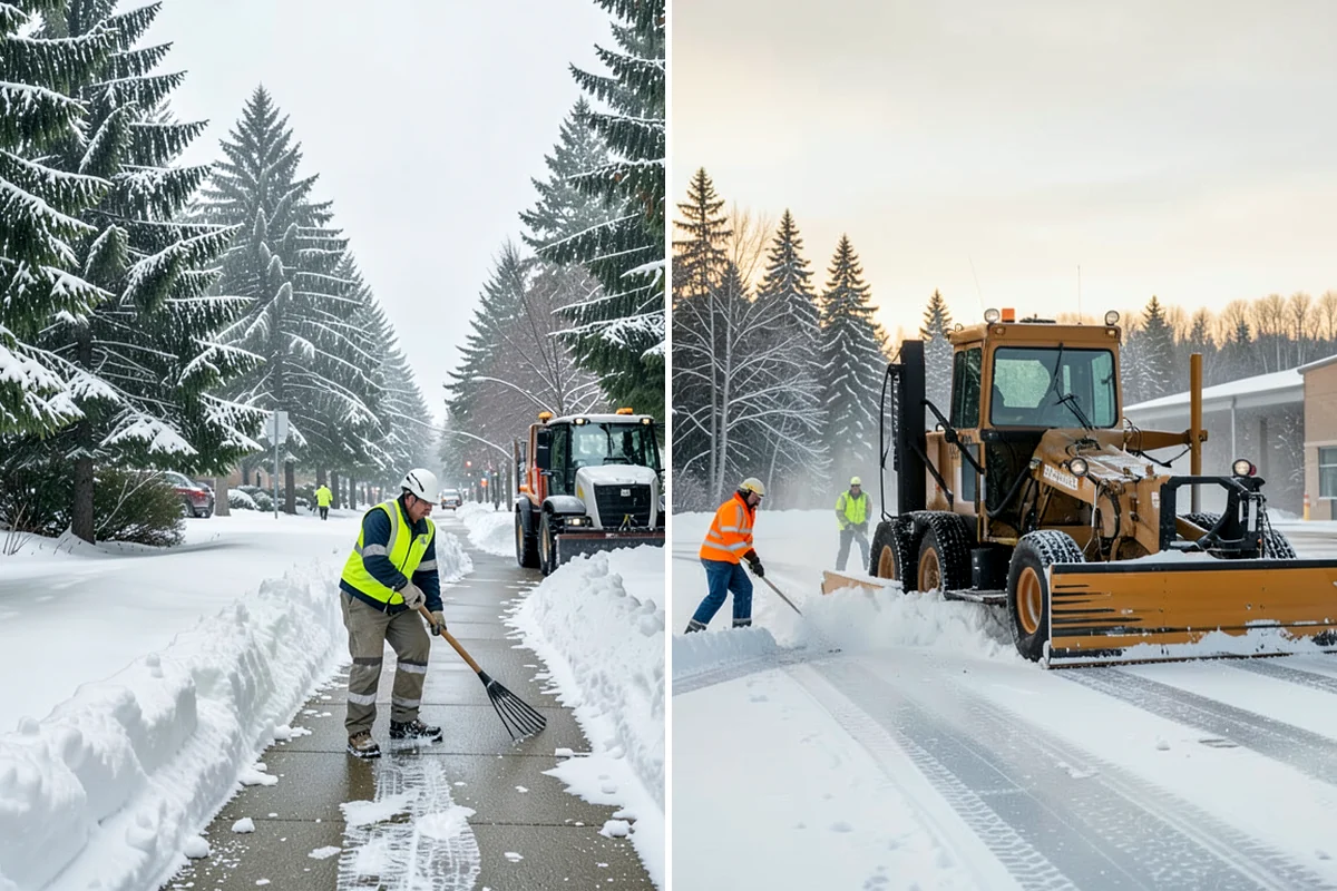 Bank Branch Snow Removal in DuPont, Pierce County, WA - Identify drive-through lanes, ATM pads, and the entrance walk