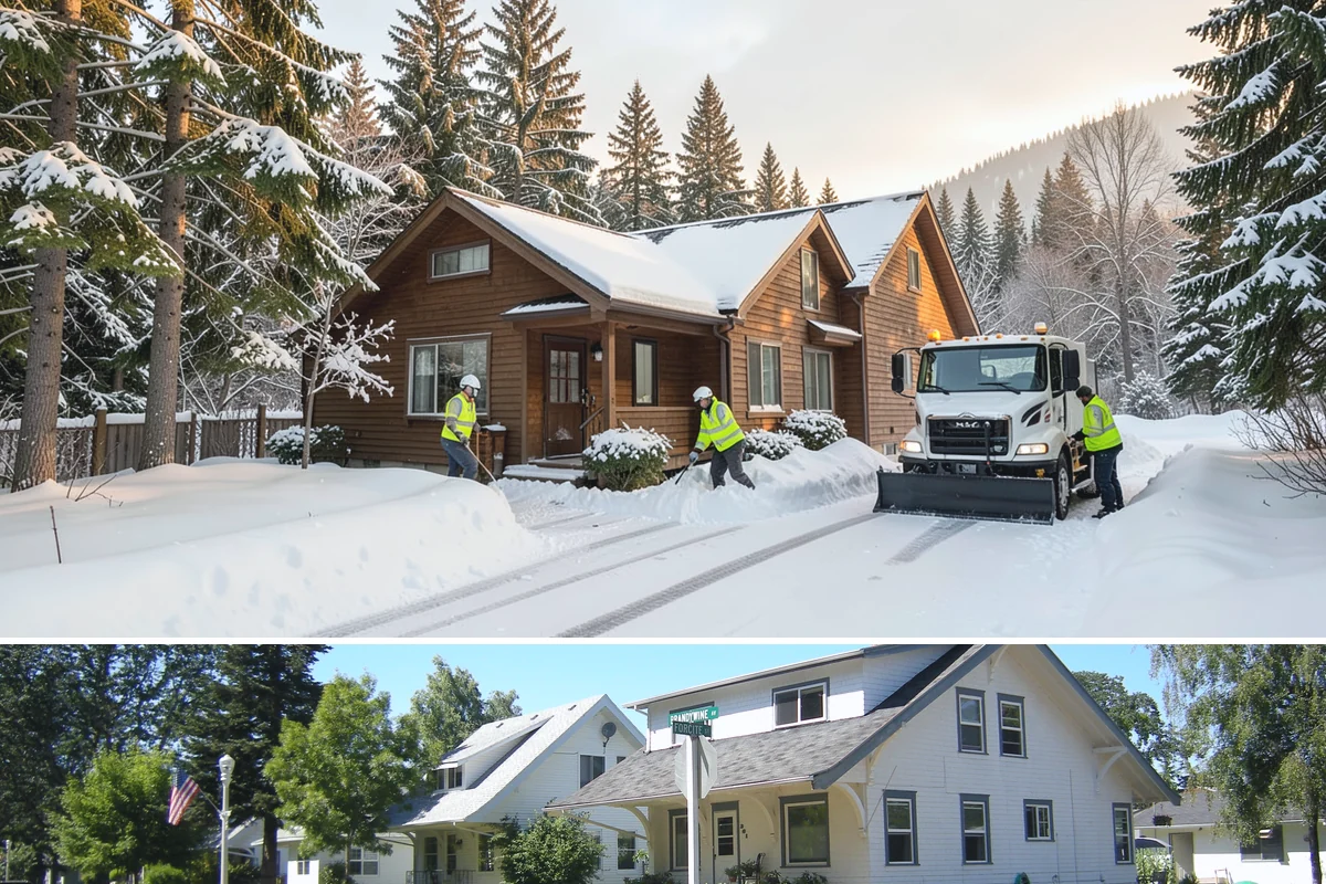 Bank Branch Snow Removal in DuPont, Pierce County, WA - Branch demand concentrates in December through February around short lowland cold snaps.