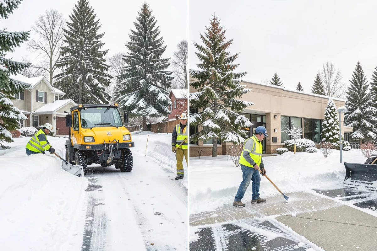 Bank Branch Snow Removal in Duvall, King County, WA - Identify drive-through lanes, ATM pads, and the entrance walk