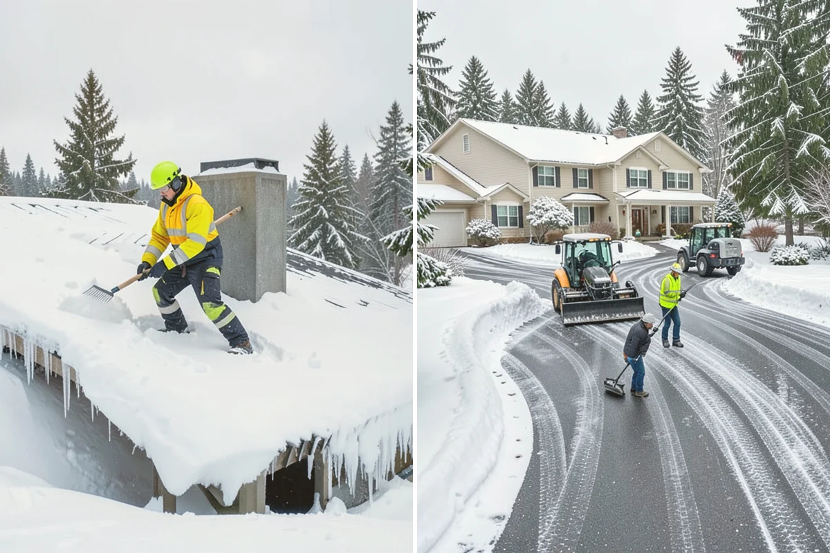 Bank Branch Snow Removal in Eatonville, Pierce County, WA - Identify drive-through lanes, ATM pads, and the entrance walk