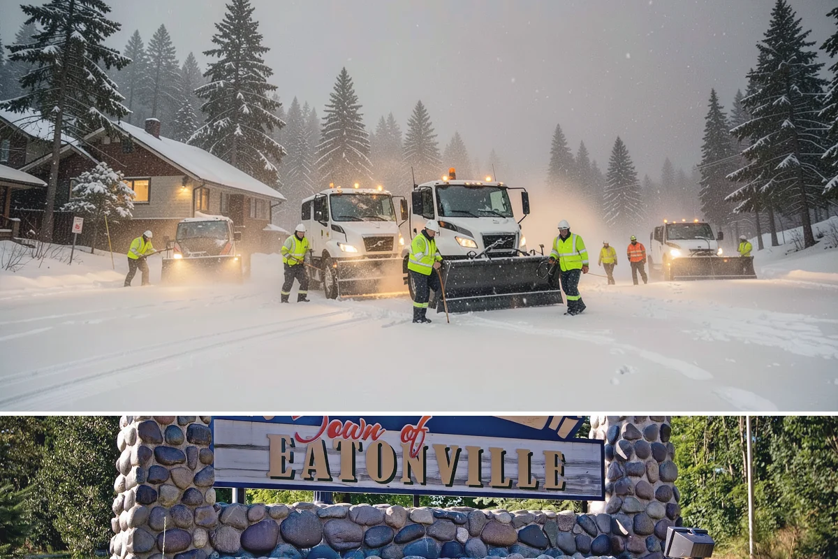 Bank Branch Snow Removal in Eatonville, Pierce County, WA - Branch demand concentrates in December through February around short lowland cold snaps.