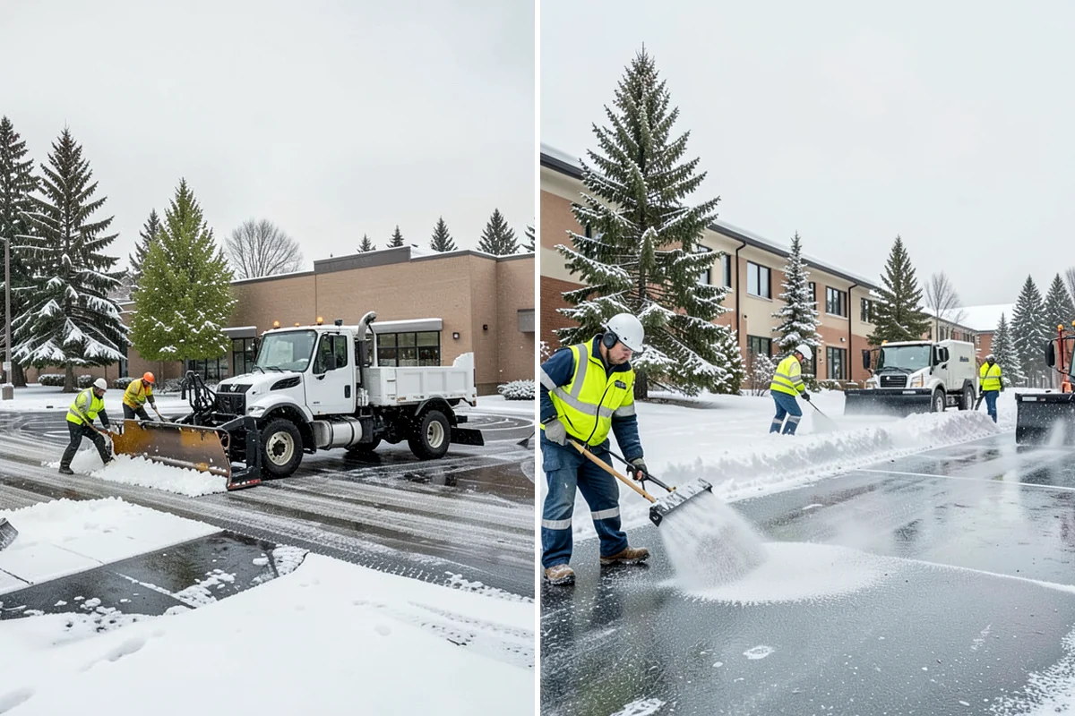 Bank Branch Snow Removal in Everett, Snohomish County, WA - Identify drive-through lanes, ATM pads, and the entrance walk
