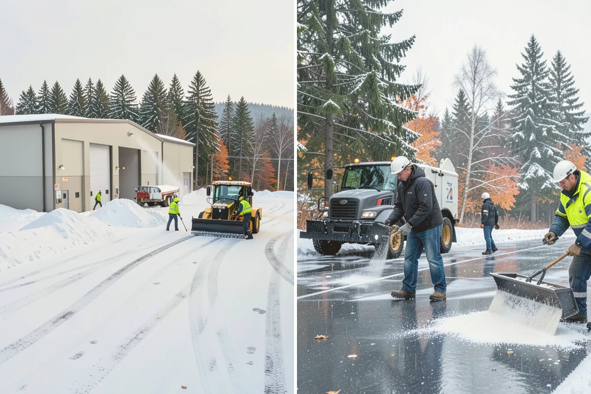 Bank Branch Snow Removal in Fife, Pierce County, WA - Identify drive-through lanes, ATM pads, and the entrance walk