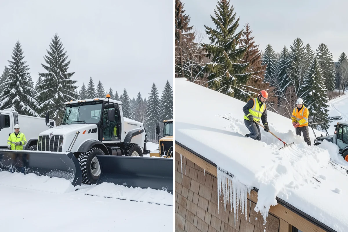 Bank Branch Snow Removal in Granite Falls, Snohomish County, WA - Identify drive-through lanes, ATM pads, and the entrance walk
