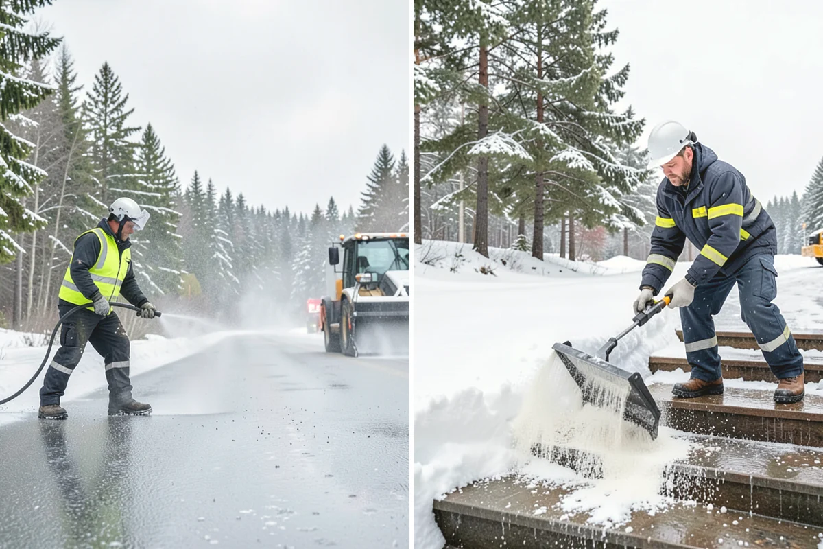 Bank Branch Snow Removal in Issaquah, King County, WA - Identify drive-through lanes, ATM pads, and the entrance walk