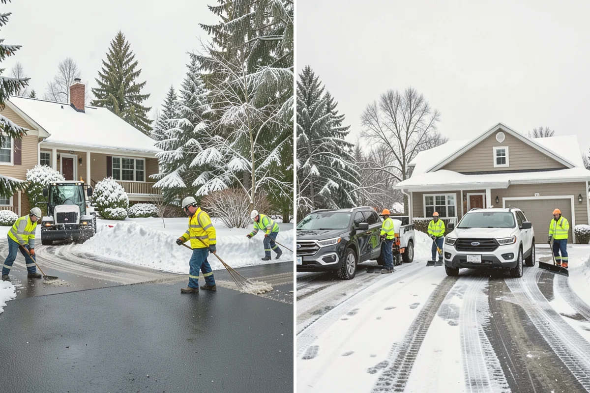 Bank Branch Snow Removal in Kent, King County, WA - Identify drive-through lanes, ATM pads, and the entrance walk