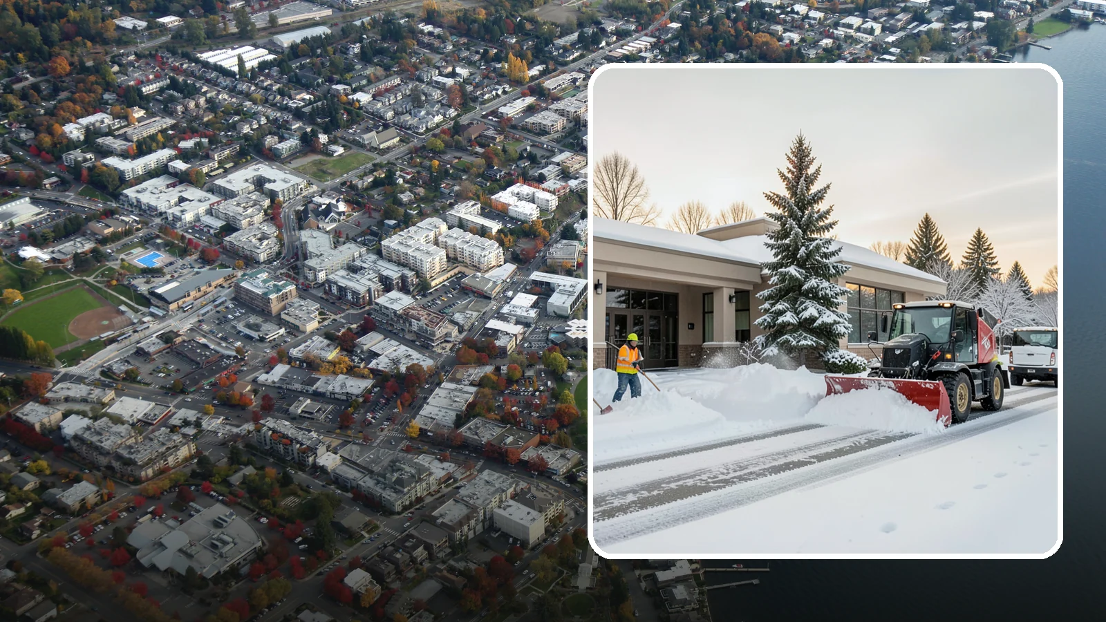 Bank Branch Snow Removal in Kirkland, King County, WA - Keep your drive-through lanes, ATM approaches, and customer entrance clear so members can bank safely the moment a snow event...