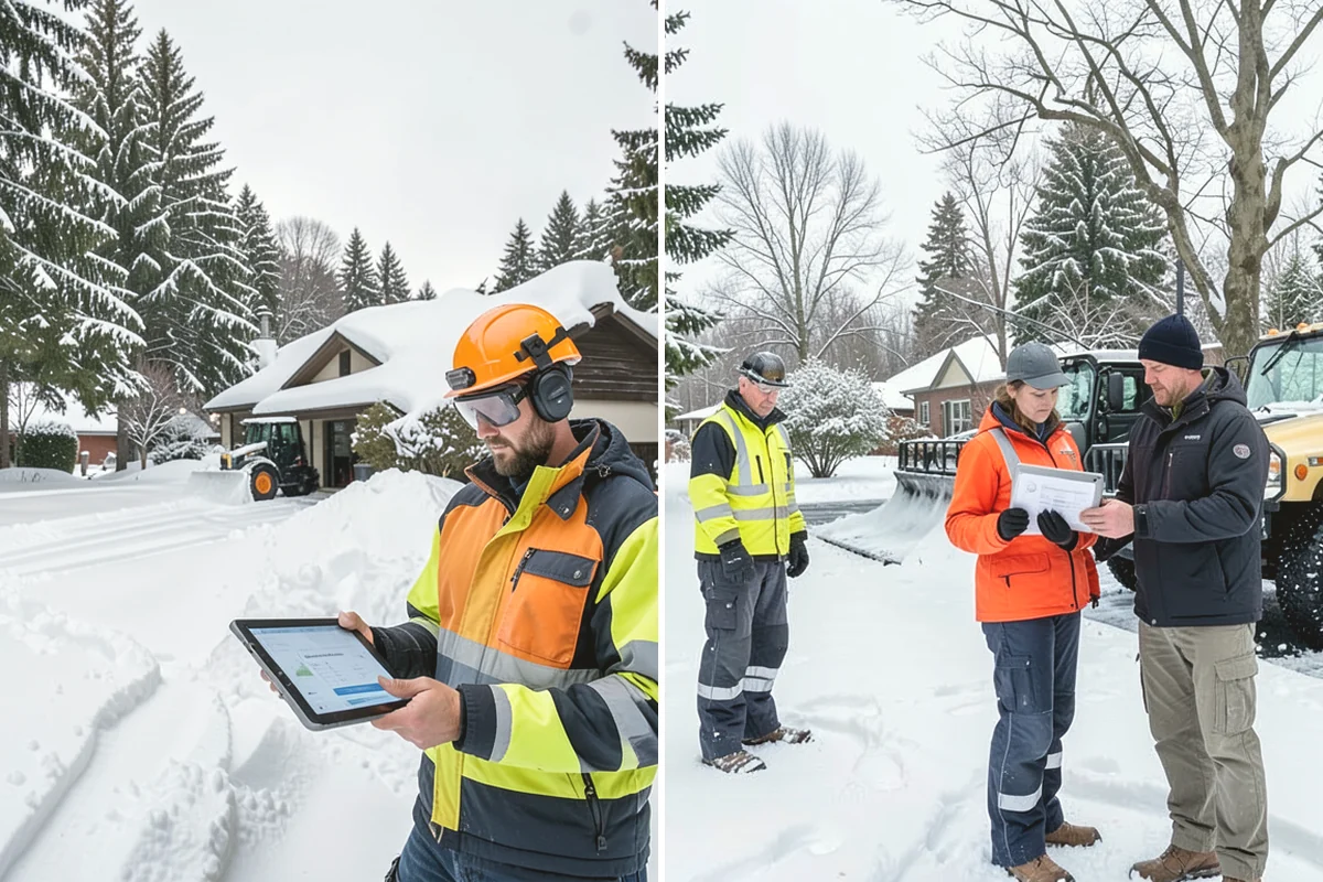 Bank Branch Snow Removal in Lake Stevens, Snohomish County, WA - Identify drive-through lanes, ATM pads, and the entrance walk