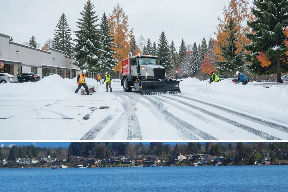 Bank Branch Snow Removal in Lake Stevens, Snohomish County, WA - Branch demand concentrates in December through February around short lowland cold snaps.