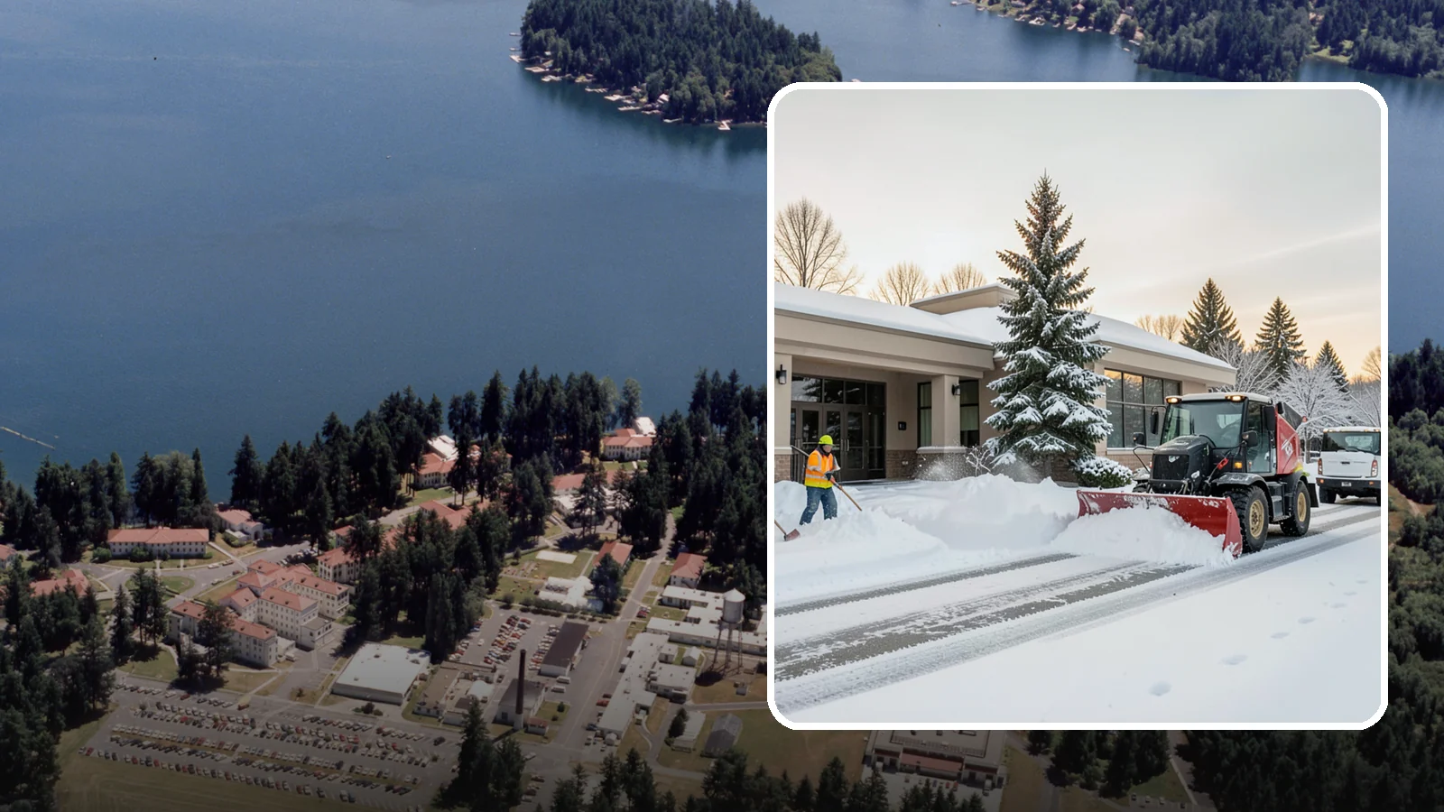 Bank Branch Snow Removal in Lakewood, Pierce County, WA - Keep your drive-through lanes, ATM approaches, and customer entrance clear so members can bank safely the moment a snow event...