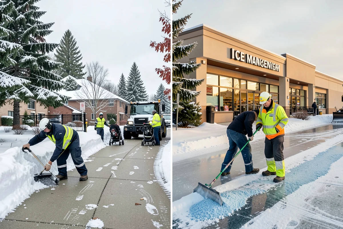 Bank Branch Snow Removal in Lakewood, Pierce County, WA - Identify drive-through lanes, ATM pads, and the entrance walk