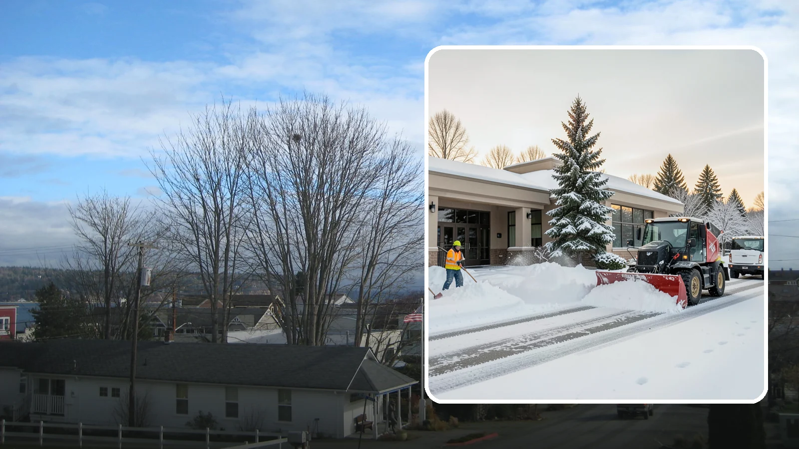 Bank Branch Snow Removal in Langley, Island County, WA - Keep your drive-through lanes, ATM approaches, and customer entrance clear so members can bank safely the moment a snow event...