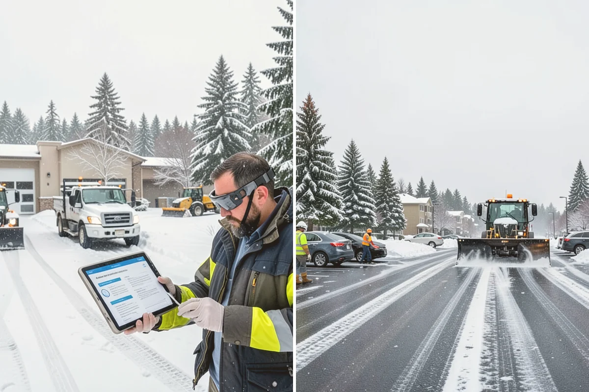 Bank Branch Snow Removal in Lynnwood, Snohomish County, WA - Identify drive-through lanes, ATM pads, and the entrance walk