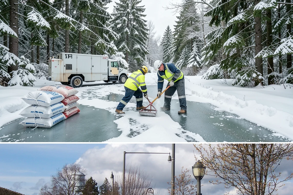 Bank Branch Snow Removal in Marysville, Snohomish County, WA - Branch demand concentrates in December through February around short lowland cold snaps.