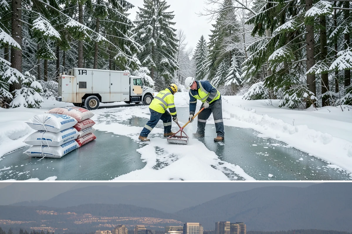 Bank Branch Snow Removal in Medina, King County, WA - Branch demand concentrates in December through February around short lowland cold snaps.