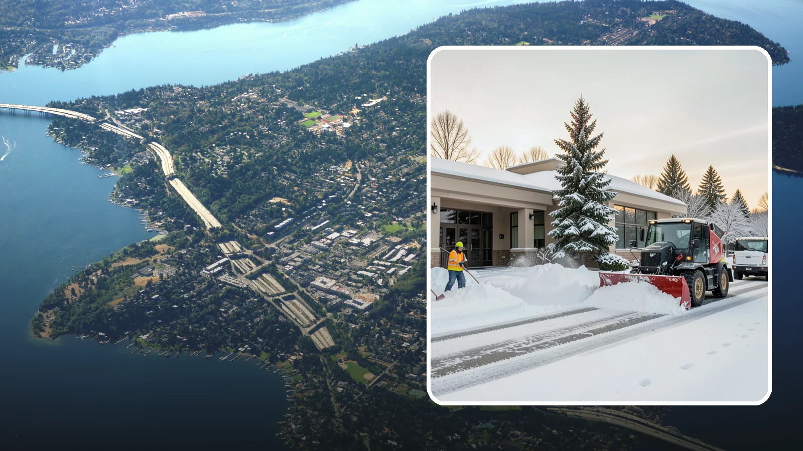 Bank Branch Snow Removal in Mercer Island, King County, WA - Keep your drive-through lanes, ATM approaches, and customer entrance clear so members can bank safely the moment a snow event...