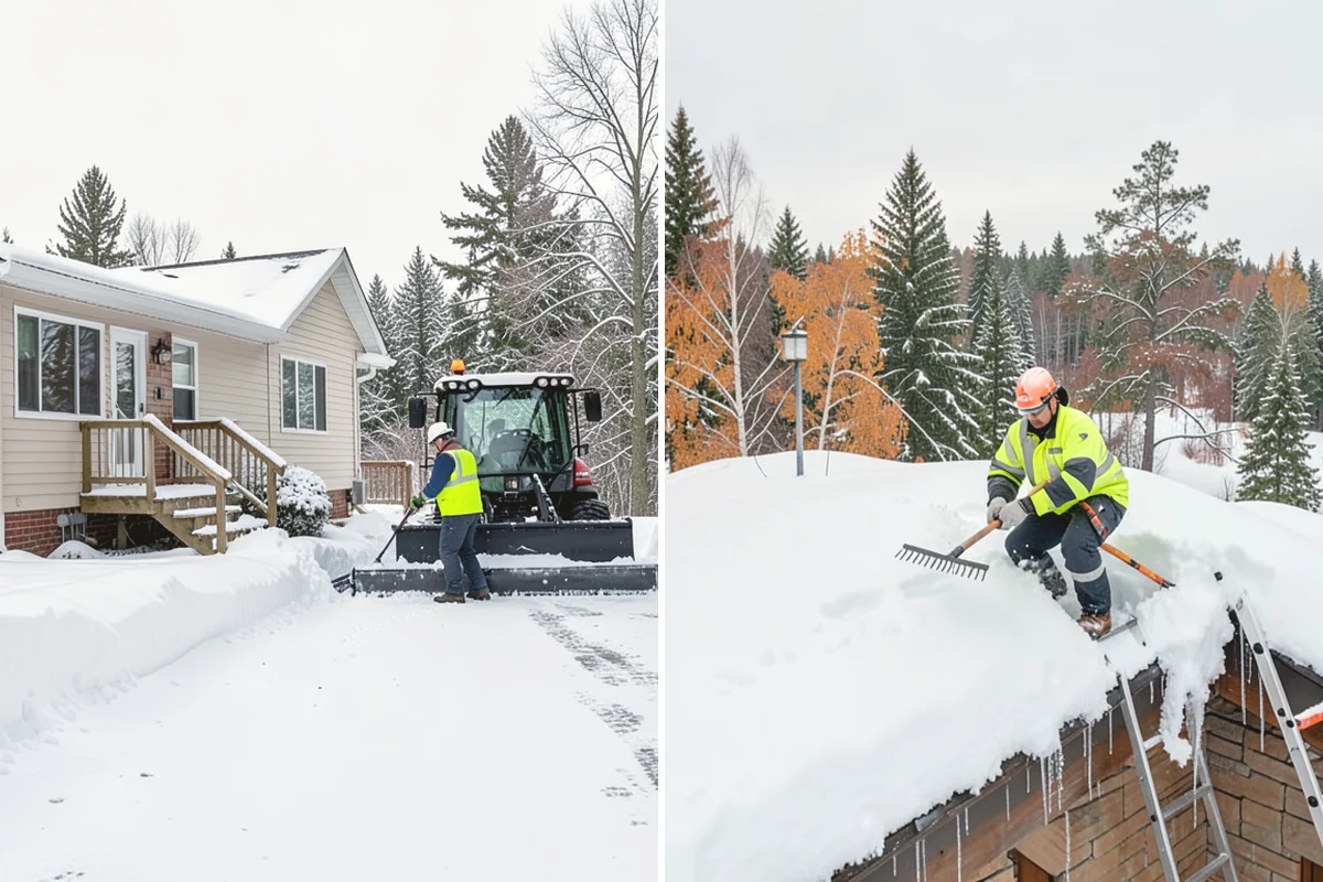 Bank Branch Snow Removal in Mill Creek, Snohomish County, WA - Identify drive-through lanes, ATM pads, and the entrance walk
