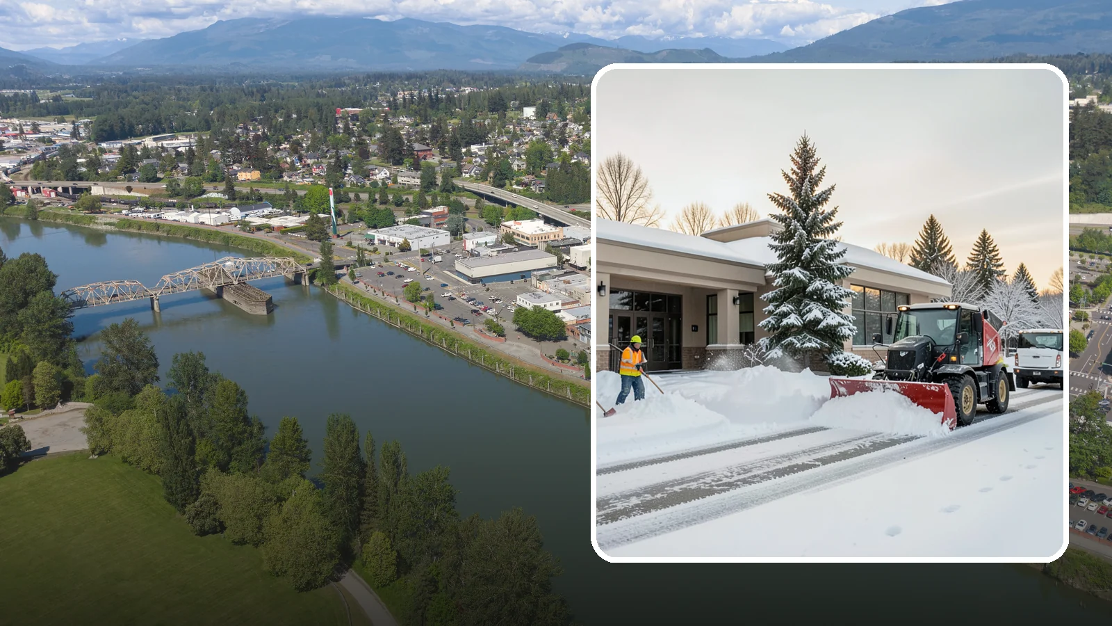 Bank Branch Snow Removal in Mount Vernon, Skagit County, WA - Keep your drive-through lanes, ATM approaches, and customer entrance clear so members can bank safely the moment a snow event...