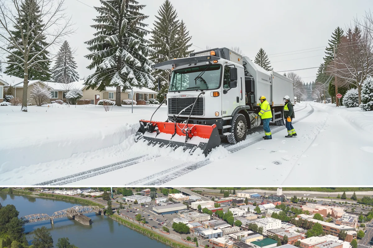Bank Branch Snow Removal in Mount Vernon, Skagit County, WA - Branch demand concentrates in December through February around short lowland cold snaps.