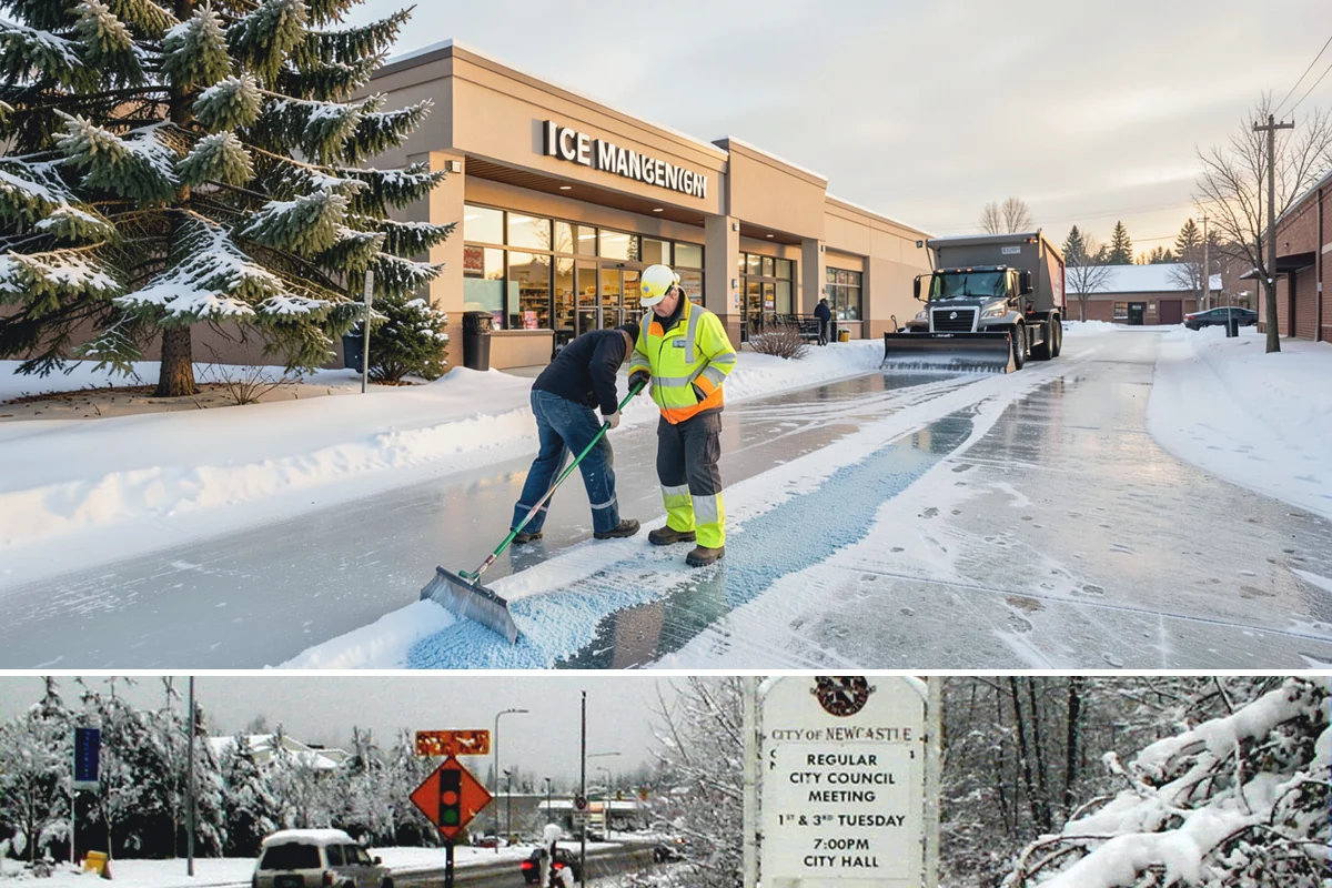 Bank Branch Snow Removal in Newcastle, King County, WA - Branch demand concentrates in December through February around short lowland cold snaps.