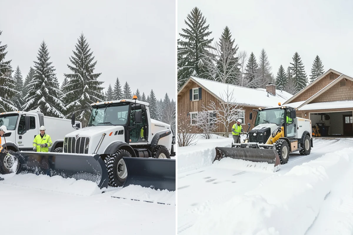 Bank Branch Snow Removal in North Bend, King County, WA - Identify drive-through lanes, ATM pads, and the entrance walk