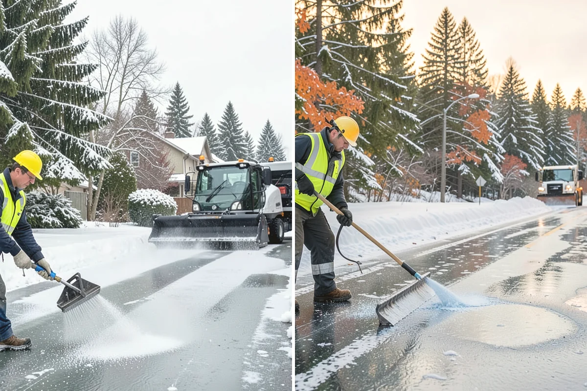 Bank Branch Snow Removal in Oak Harbor, Island County, WA - Identify drive-through lanes, ATM pads, and the entrance walk