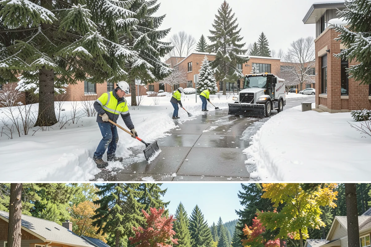 Bank Branch Snow Removal in Orting, Pierce County, WA - Branch demand concentrates in December through February around short lowland cold snaps.