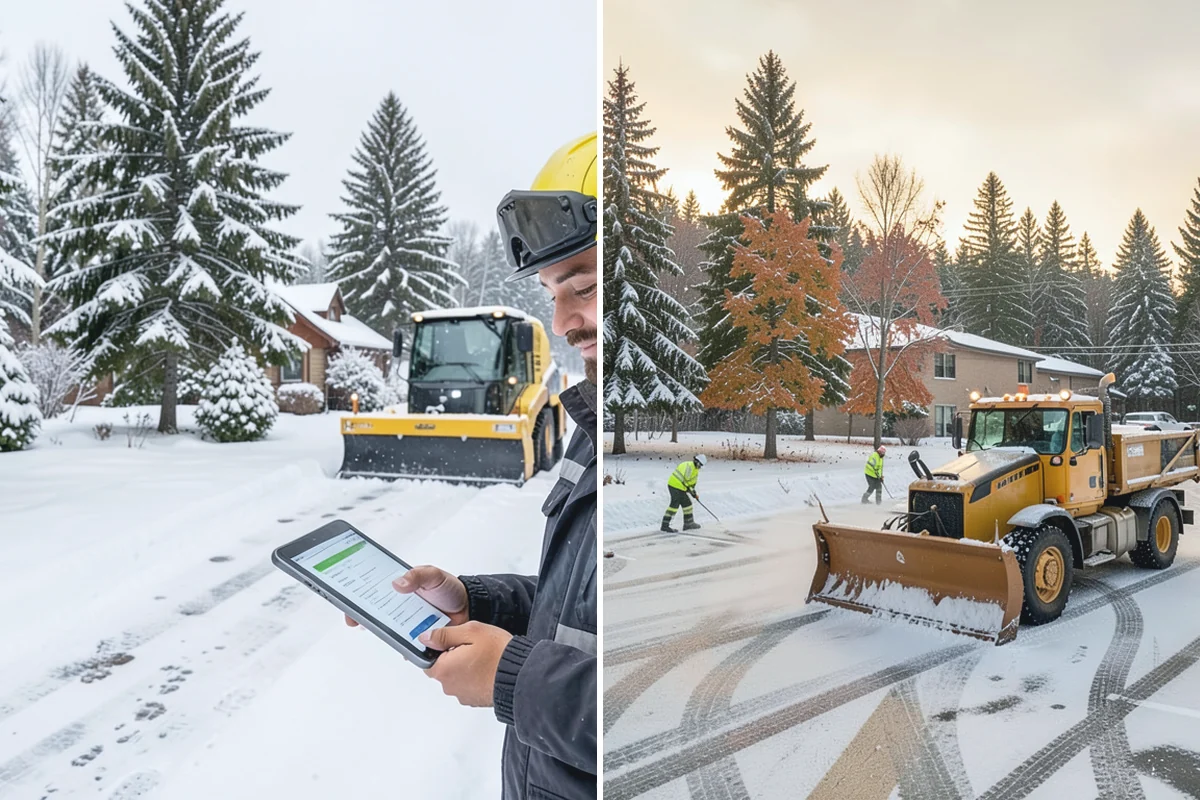 Bank Branch Snow Removal in Renton, King County, WA - Identify drive-through lanes, ATM pads, and the entrance walk
