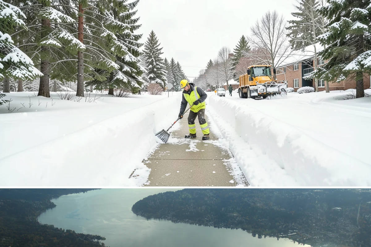 Bank Branch Snow Removal in Sammamish, King County, WA - Branch demand concentrates in December through February around short lowland cold snaps.