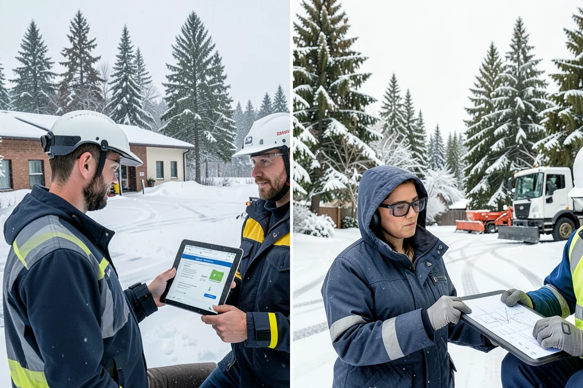 Bank Branch Snow Removal in SeaTac, King County, WA - Identify drive-through lanes, ATM pads, and the entrance walk