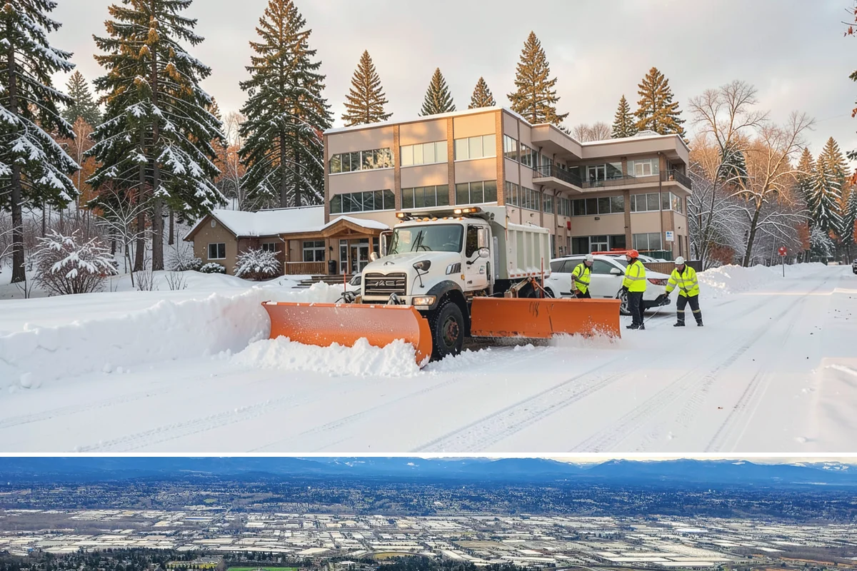 Bank Branch Snow Removal in SeaTac, King County, WA - Branch demand concentrates in December through February around short lowland cold snaps.