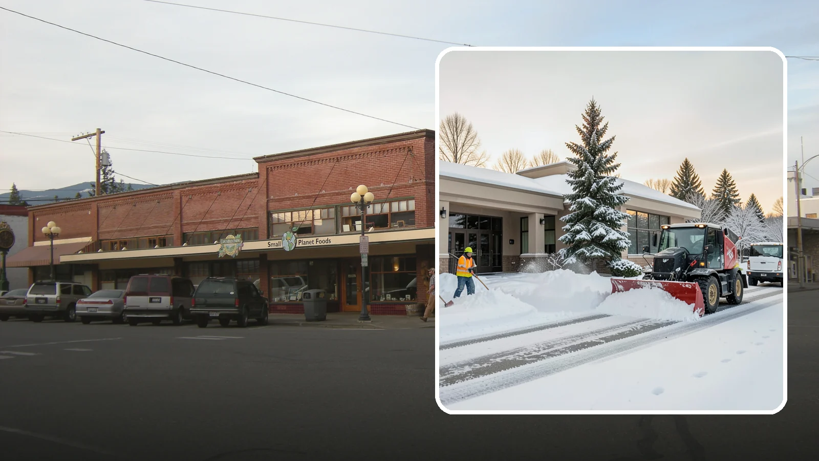 Bank Branch Snow Removal in Sedro-Woolley, Skagit County, WA - Keep your drive-through lanes, ATM approaches, and customer entrance clear so members can bank safely the moment a snow event...
