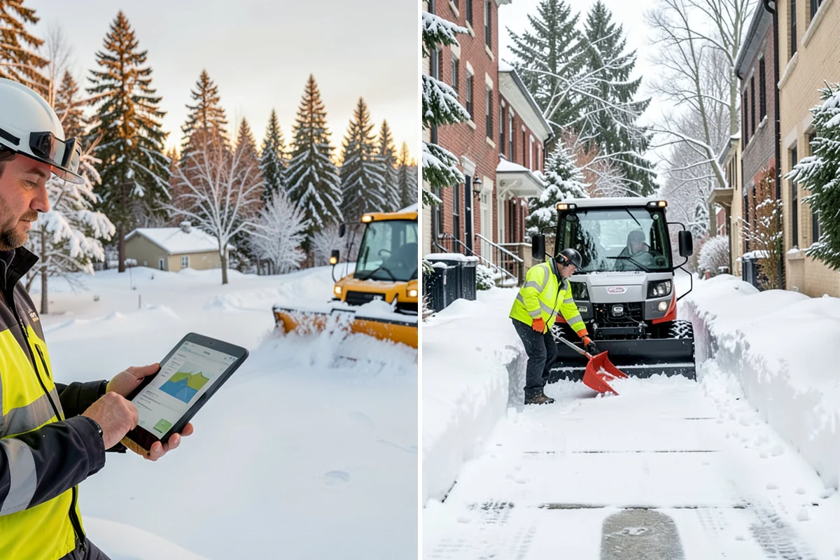 Bank Branch Snow Removal in Snoqualmie, King County, WA - Identify drive-through lanes, ATM pads, and the entrance walk