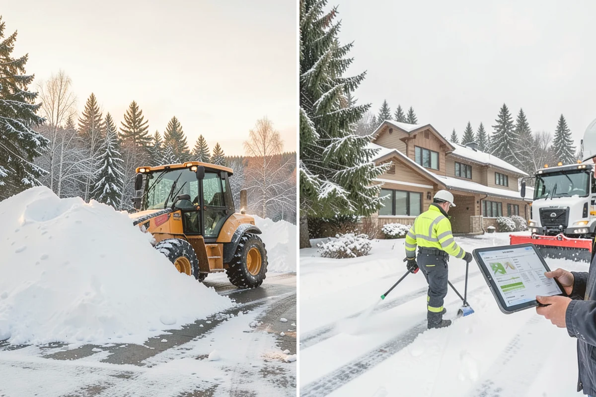 Bank Branch Snow Removal in Stanwood, Snohomish County, WA - Identify drive-through lanes, ATM pads, and the entrance walk