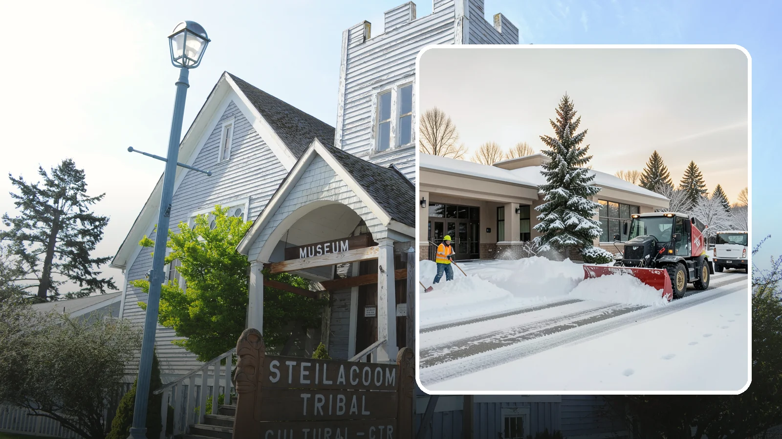 Bank Branch Snow Removal in Steilacoom, Pierce County, WA - Keep your drive-through lanes, ATM approaches, and customer entrance clear so members can bank safely the moment a snow event...