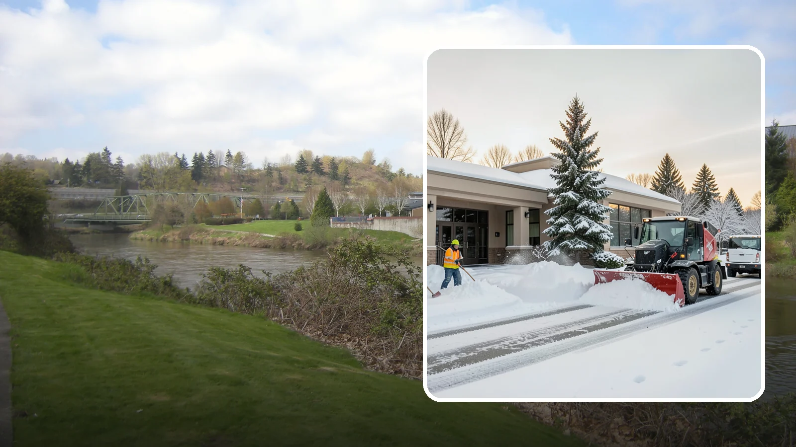 Bank Branch Snow Removal in Tukwila, King County, WA - Keep your drive-through lanes, ATM approaches, and customer entrance clear so members can bank safely the moment a snow event...