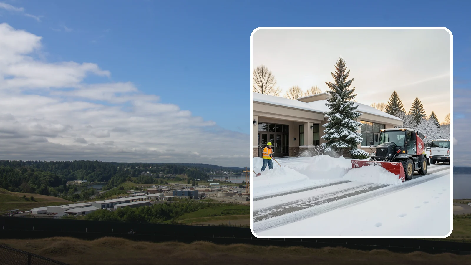 Bank Branch Snow Removal in University Place, Pierce County, WA - Keep your drive-through lanes, ATM approaches, and customer entrance clear so members can bank safely the moment a snow event...