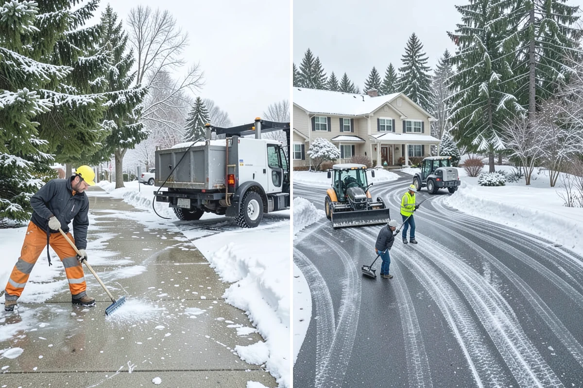 Bank Branch Snow Removal in Wilkeson, Pierce County, WA - Identify drive-through lanes, ATM pads, and the entrance walk