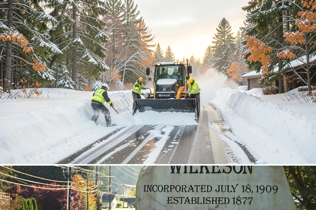 Bank Branch Snow Removal in Wilkeson, Pierce County, WA - Branch demand concentrates in December through February around short lowland cold snaps.