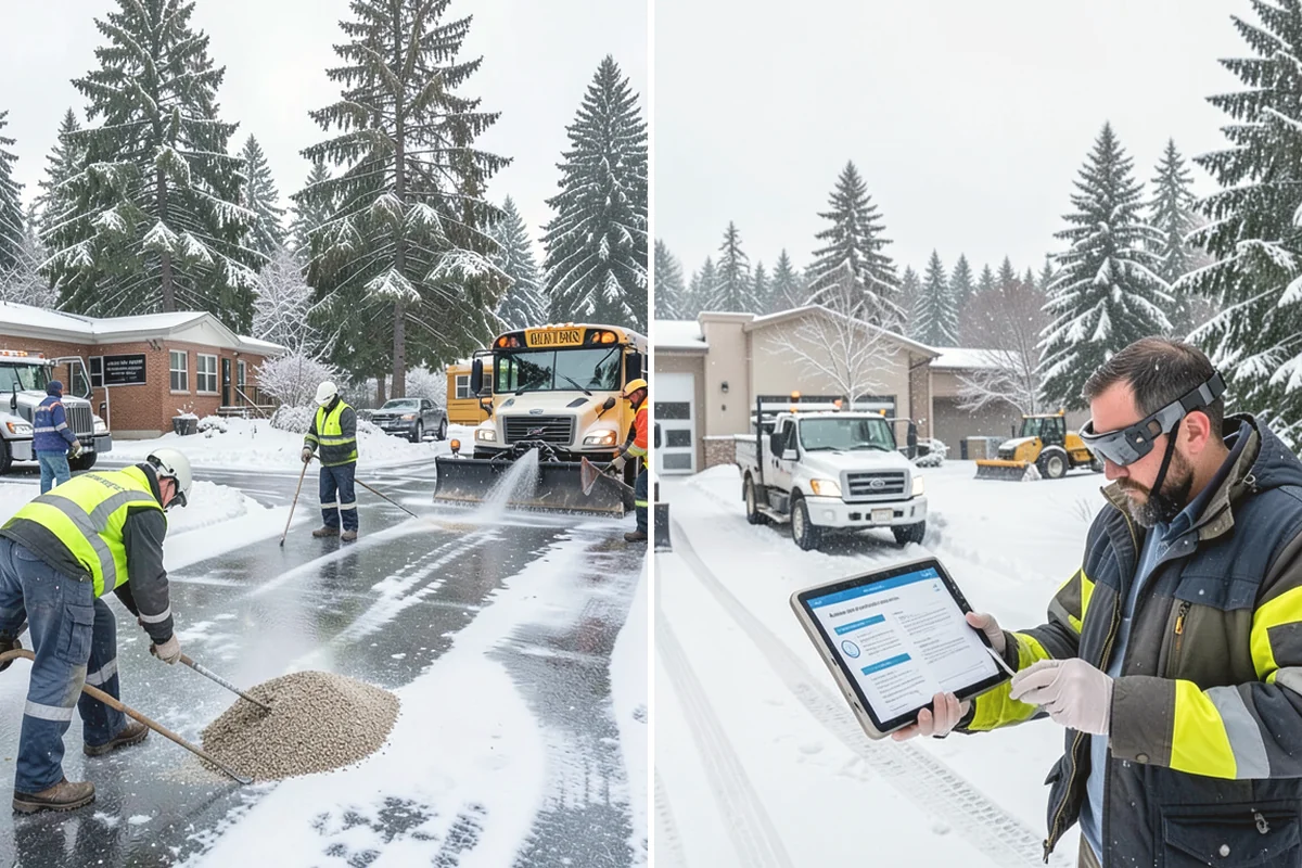 Bank Deicing in Anacortes, Skagit County, WA - Map the entrance, ATM apron, and drive-through lanes