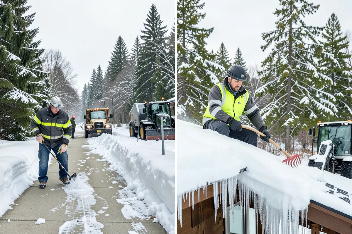 Bank Deicing in Arlington, Snohomish County, WA - Map the entrance, ATM apron, and drive-through lanes