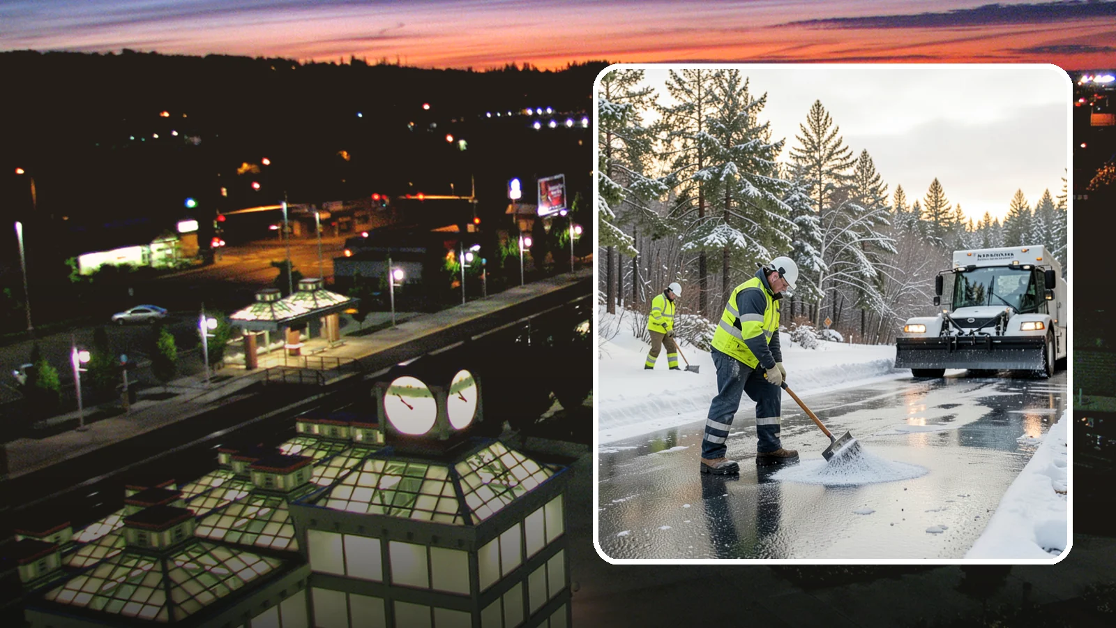 Bank Deicing in Auburn, King County, WA - Deicing for banks and credit unions, keeping entrances, ATM approaches, and drive-through lanes safe for customers during a...