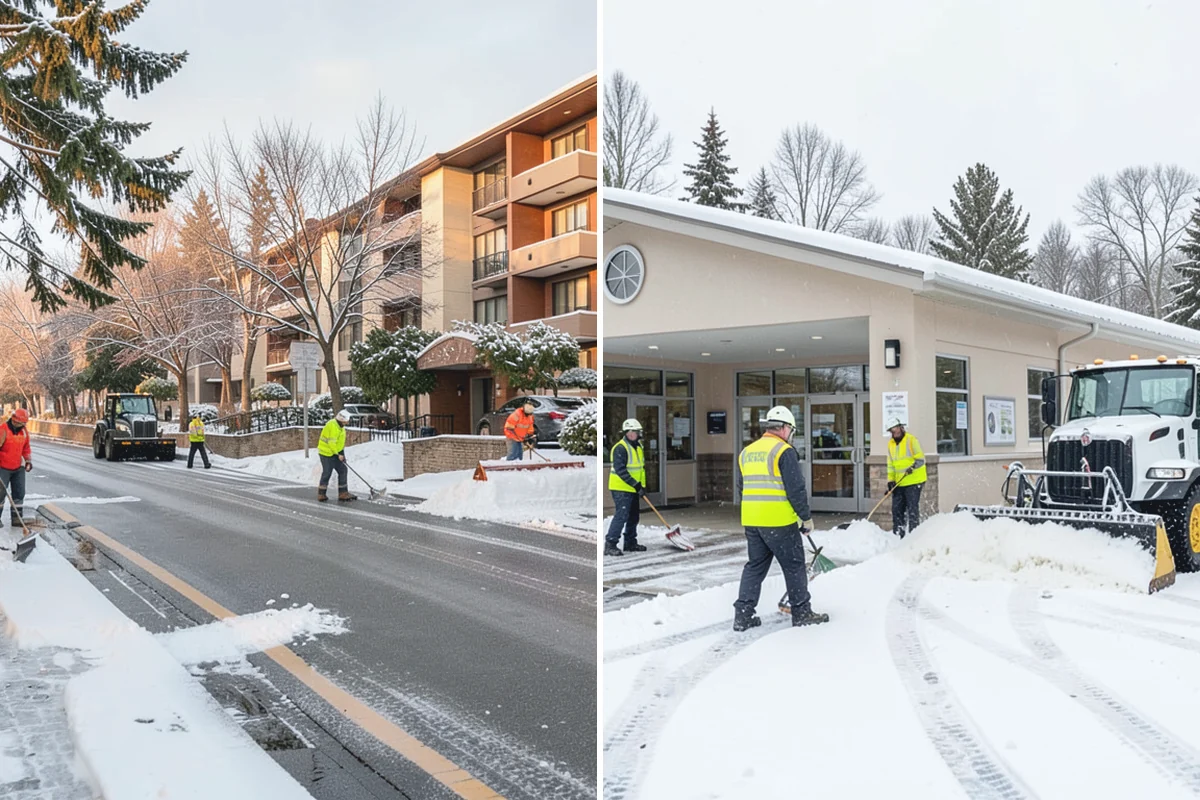 Bank Deicing in Bonney Lake, Pierce County, WA - Map the entrance, ATM apron, and drive-through lanes