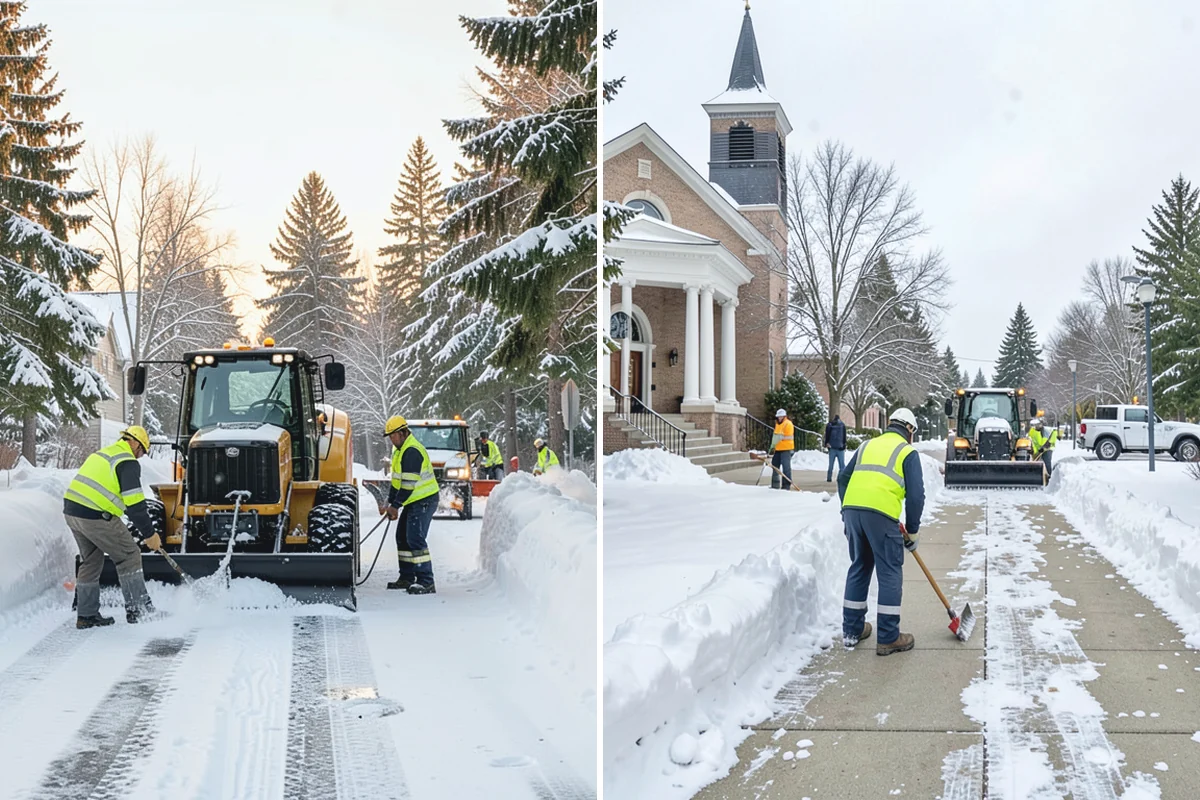 Bank Deicing in Buckley, Pierce County, WA - Map the entrance, ATM apron, and drive-through lanes