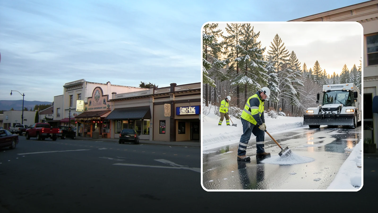 Bank Deicing in Burlington, Skagit County, WA - Deicing for banks and credit unions, keeping entrances, ATM approaches, and drive-through lanes safe for customers during a...